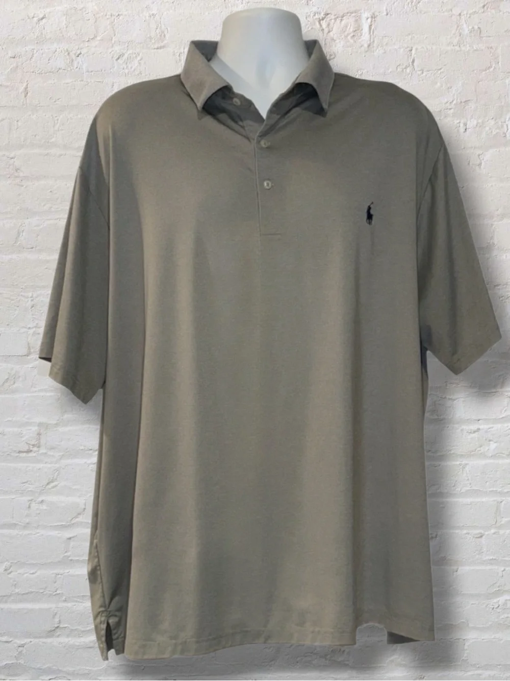 Ralph Lauren Performance Polo Shirt 2XB Gray Stretch Big & Tall